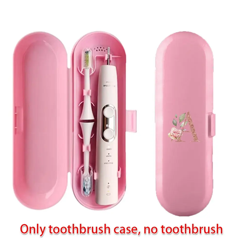 Universal Electric Toothbrush Travel Case, Lightweight Organizer Box, Hard Shell Protective Cover, Shockproof Dustproof, Rose Gold Pattern
