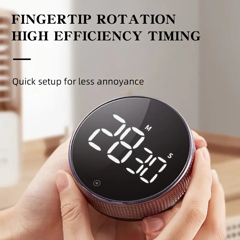 Rotary Timer, Kitchen Countdown Timer with 3 Adjustable Modes, Silent Operation, Ideal for Cooking, Studying, and Exercise, Requires Batteries