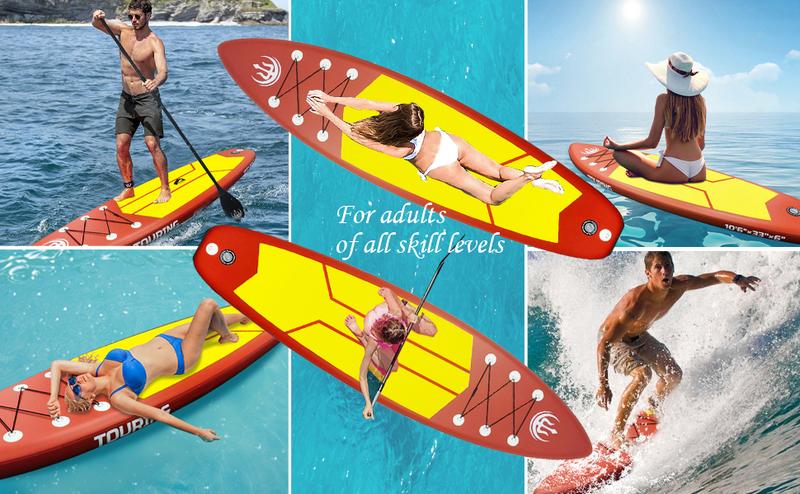 GARVEE Inflatable Paddle Board for Adults, Stand up Paddle Board Inflatable with SUP Accessories, 11'×33" Ultra Stable Sup Board, Fishing Blow up Paddle Boards with Paddle, Pump, Backpack, Fin