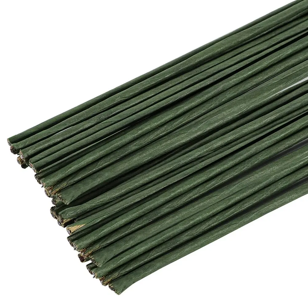 60 count Green Floral Stem Wire, 16 Inch 2 Gauge Craft Stems for DIY  | Floral Stems Wire for Paper Flower Bouquets Wreath Making Supplies Garlands and Decor