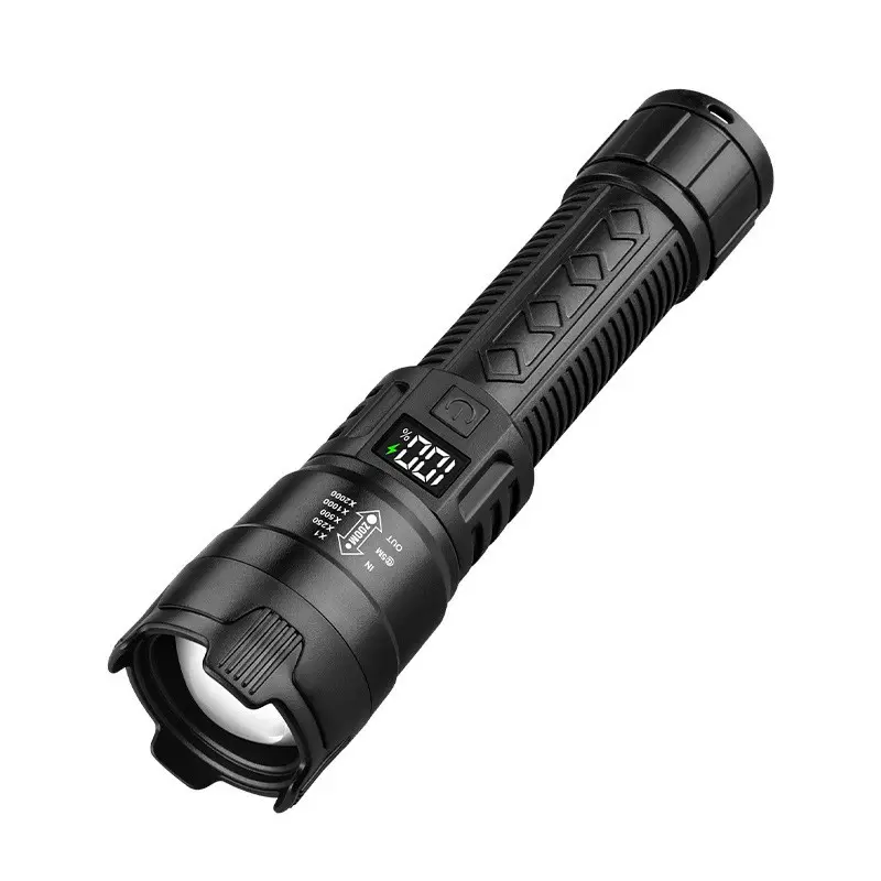 Super Bright USB Rechargeable LED Flashlight, High Lumen Tactical Compact Design, 800mah Battery, Adjustable Focus, Essential Outdoor Gear