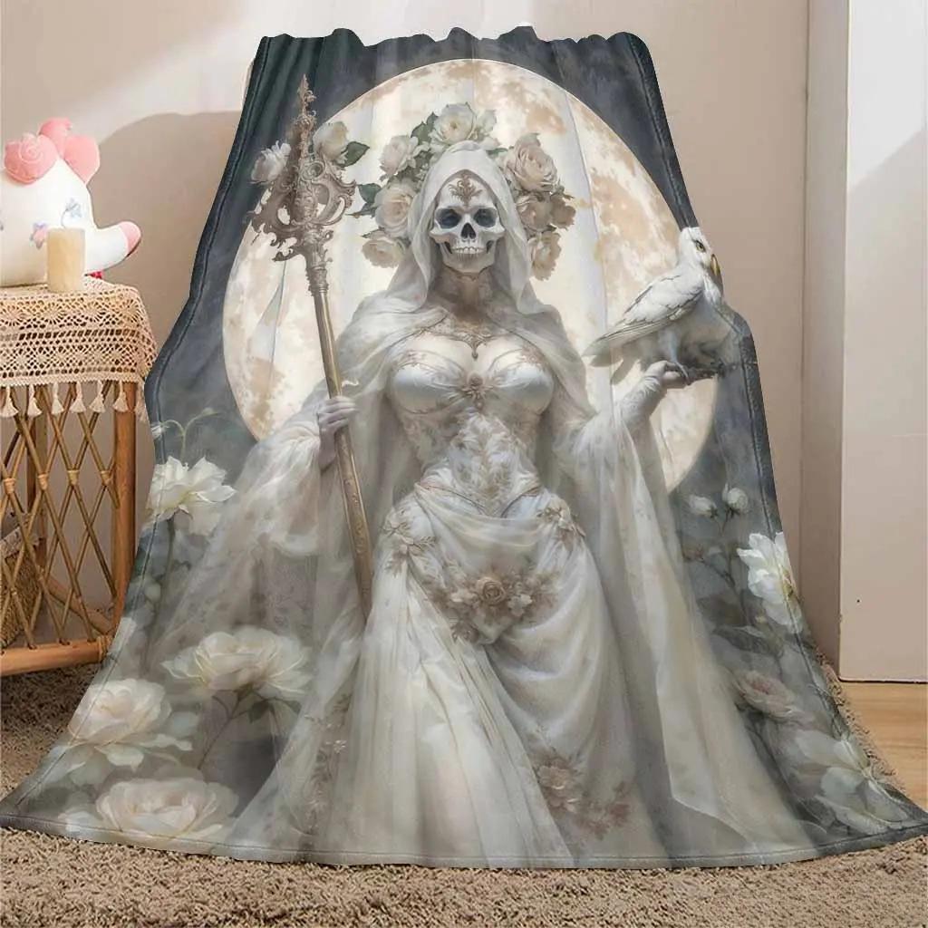 Moonlit Santa Muerte Blanket Soft Cozy Warm Flannel & Fleece Throw for Bed & Couch, Mystical and Spiritual Design, Faithful and Durable, Ideal Gift for Adults & Santa Muerte Fans, Halloween, Dia de los Muertos Moonlit Santa Muerte Blanket Soft Cozy Warm Flannel & Fleece Throw for Bed & Couch, Mystical and Spiritual Design, Faithful and Durable, Ideal Gift for Adults & Santa Muerte Fans, Halloween, Dia de los Muertos