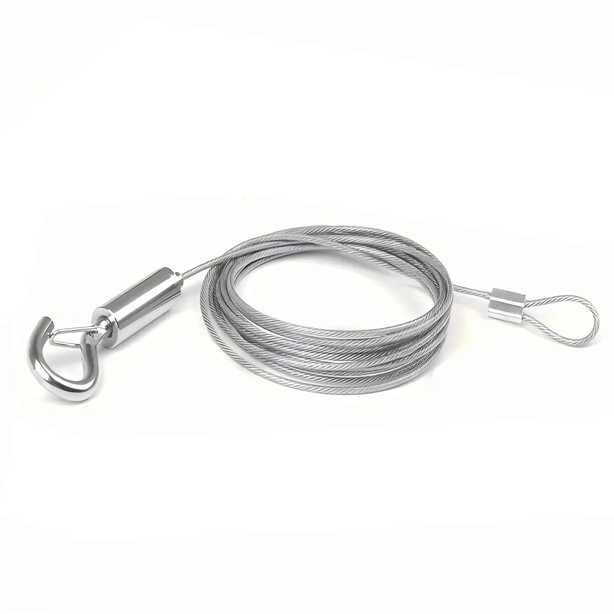 Adjustable Steel Wire Rope, 2m/3m/5m Lengths, Multi-Purpose Hanging Cord for Picture Frames, Curtains, Clotheslines, Heavy Duty Durable Stainless Structure, Adjustable Hanging Ropes