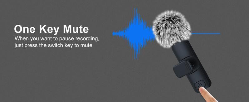 TikTok 2-Pack Professional Wireless Lavalier Lapel Mics for iPhone & iPad – Cordless Omnidirectional Condenser Microphones for Vlogging, Interviews, Videos, Podcasts, Wireless Audio Receivers for Live Streaming – Smartphone Accessories