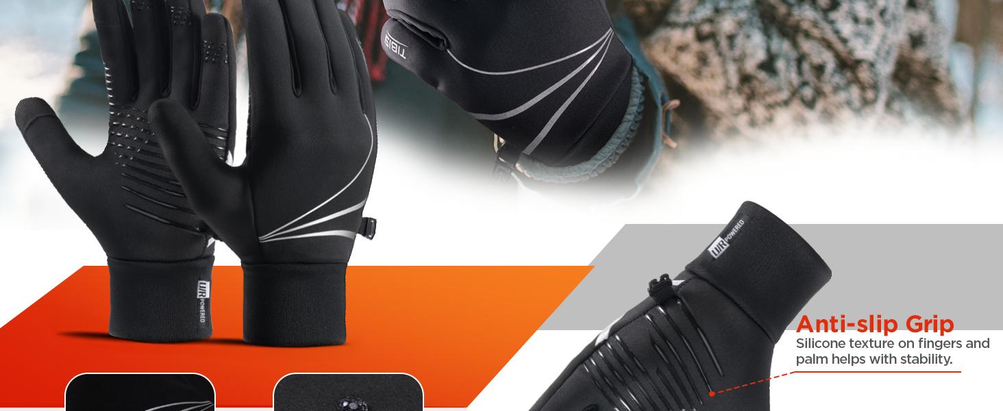 Winter Gloves for Men, Women, Warm Thermal Windproof Touchscreen Non-Slip