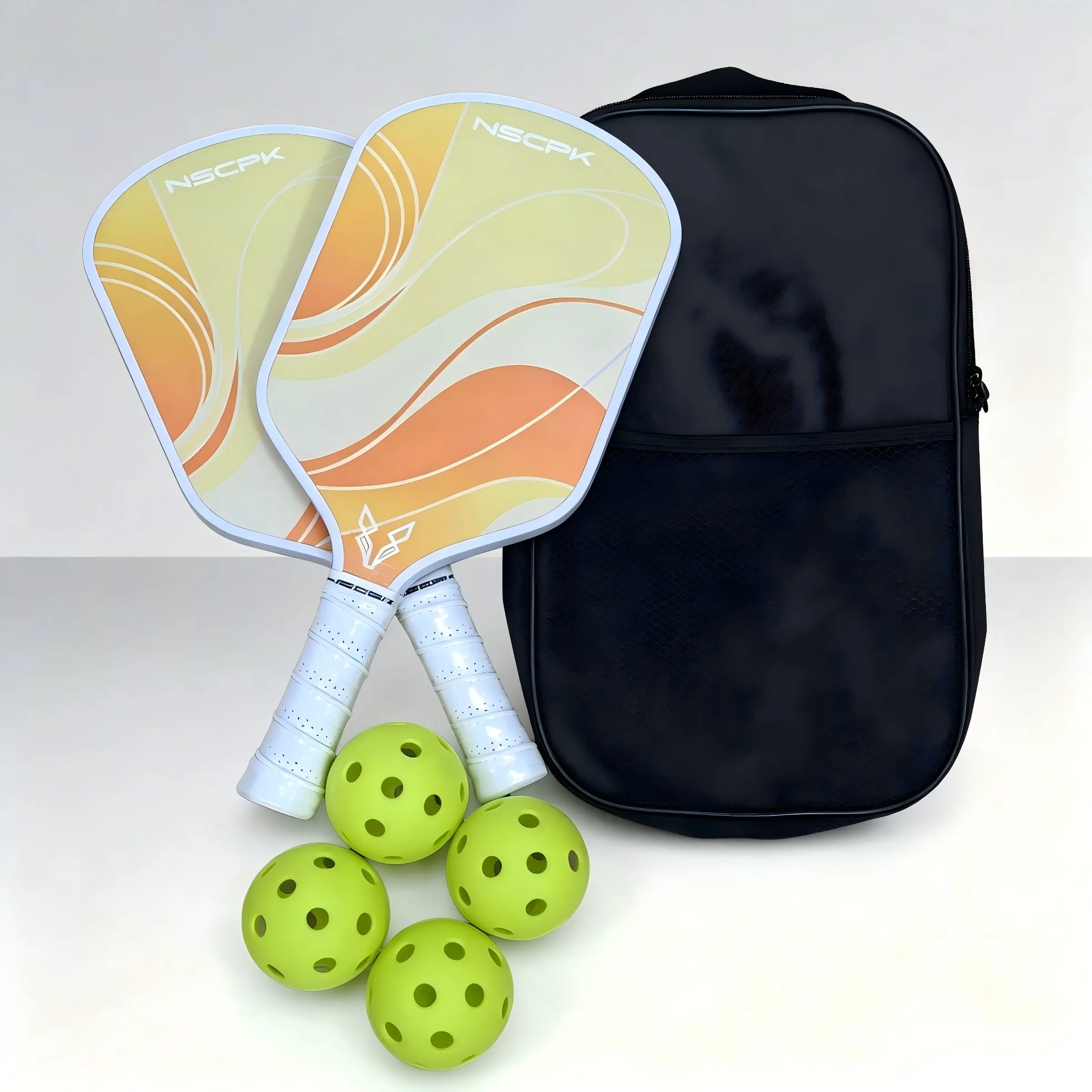 Cold Pressed Glass Fiber Pickleball Racket, 16mm PP Honeycomb Core, 240g Lightweight Professional Pickleball Racket, Power, Spin, Control