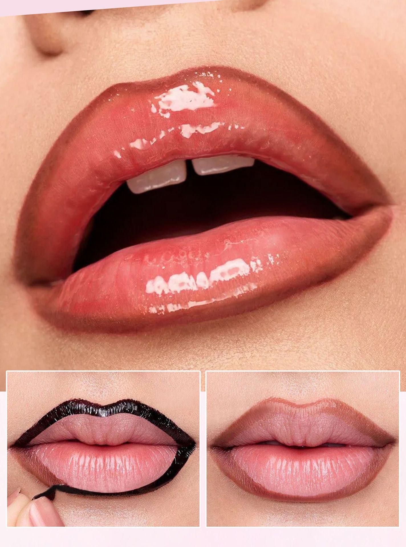 GET THE JUICY GLASS LIPS![OLIBOLLA Official] 2-in-1 Peel Off Lip Liner Stain & Plumping Oil Duo: Viral Peel & Reveal Lip Tattoo, Transfer-Proof & Hydrating Matte Long-Lasting Waterproof Lipstick