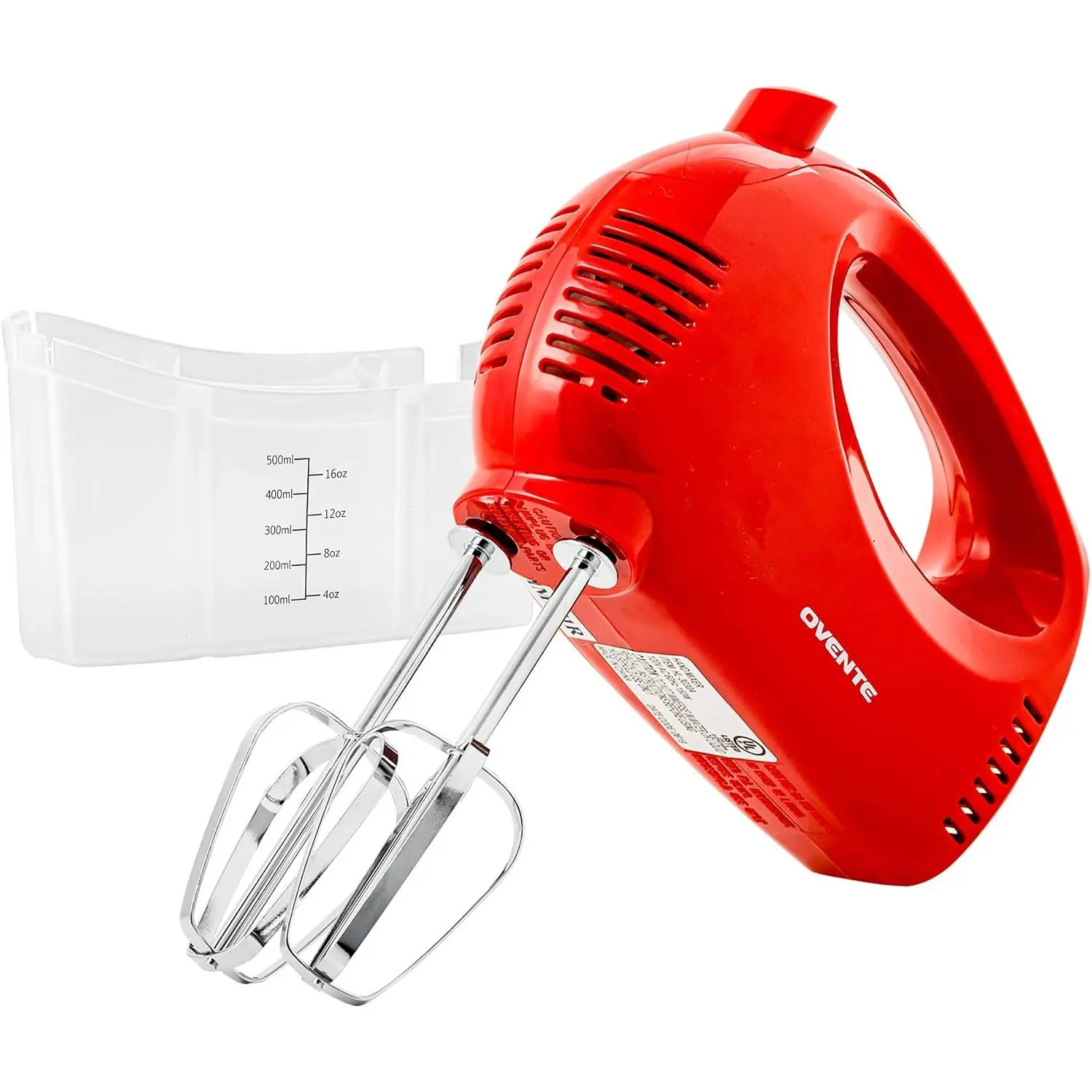 Electric Hand Mixer, 5-Speed, 150W, Red, with Storage Case