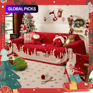 Christmas's Day Dust and Cat Scratch Proof Full Cover Sofa Towel, 1 Count Can Be Used As A Shawl Cover Blanket for Sofa, Bedroom, Picnic Mat, Multi-functional Cover Towel Can Be Used in All Seasons, Sofa Couch Covers