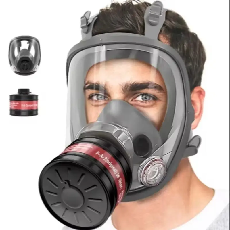 Half Face Respirator Mask, Dust Smoke Toxic Mouth Cover, Firefighting Paint Industrial Coal Biohazard Protection Gear, Dustproof Safety Mask, Anti Dust Mask