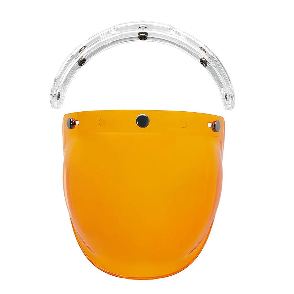 Three Buckle Bubble Visor for Three-Button Helmets Flip-Up Motorcycle Helmet Visor Capacete Lens Visera Cosco Moto Accessories