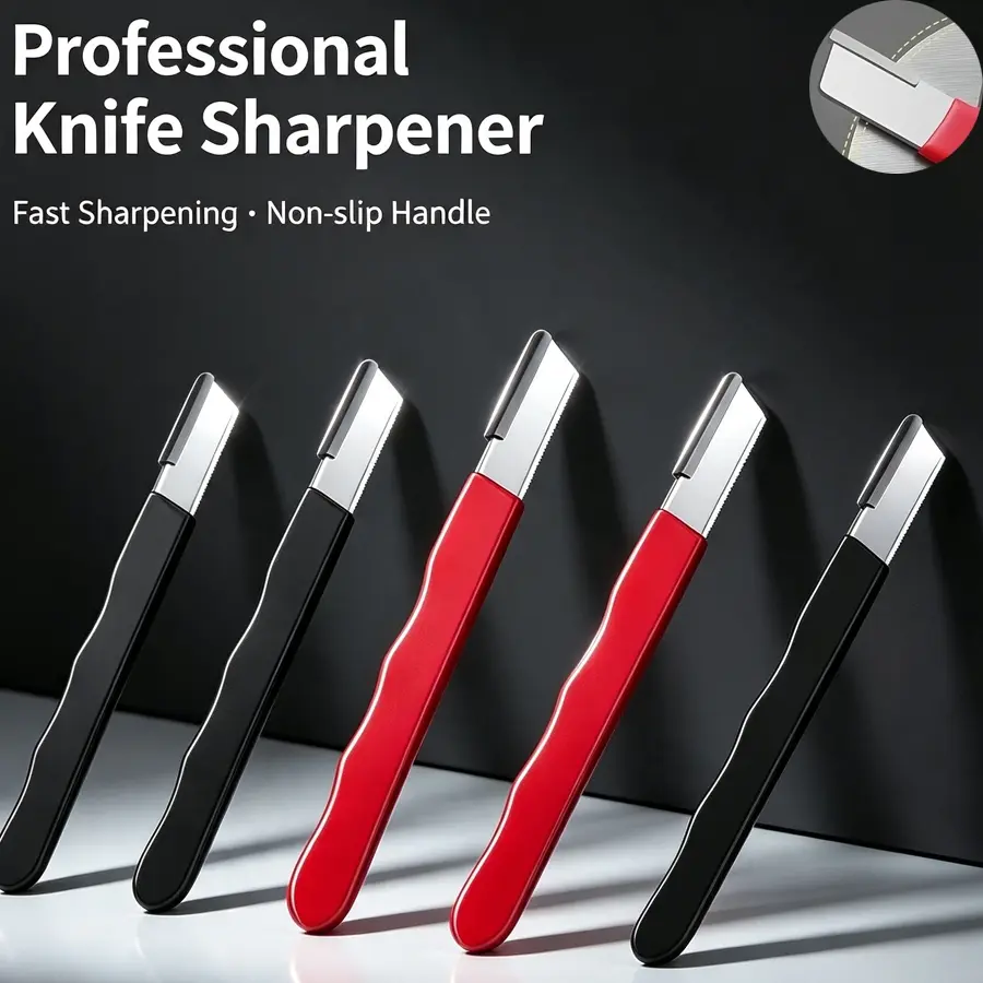 5pcs Professional Kitchen Knife Sharpener, Tungsten Steel Diamond Ceramic Knife Sharpener, Garden Scissors Knife Sharpener, Multifunctional Tool for Grinding Various Blades