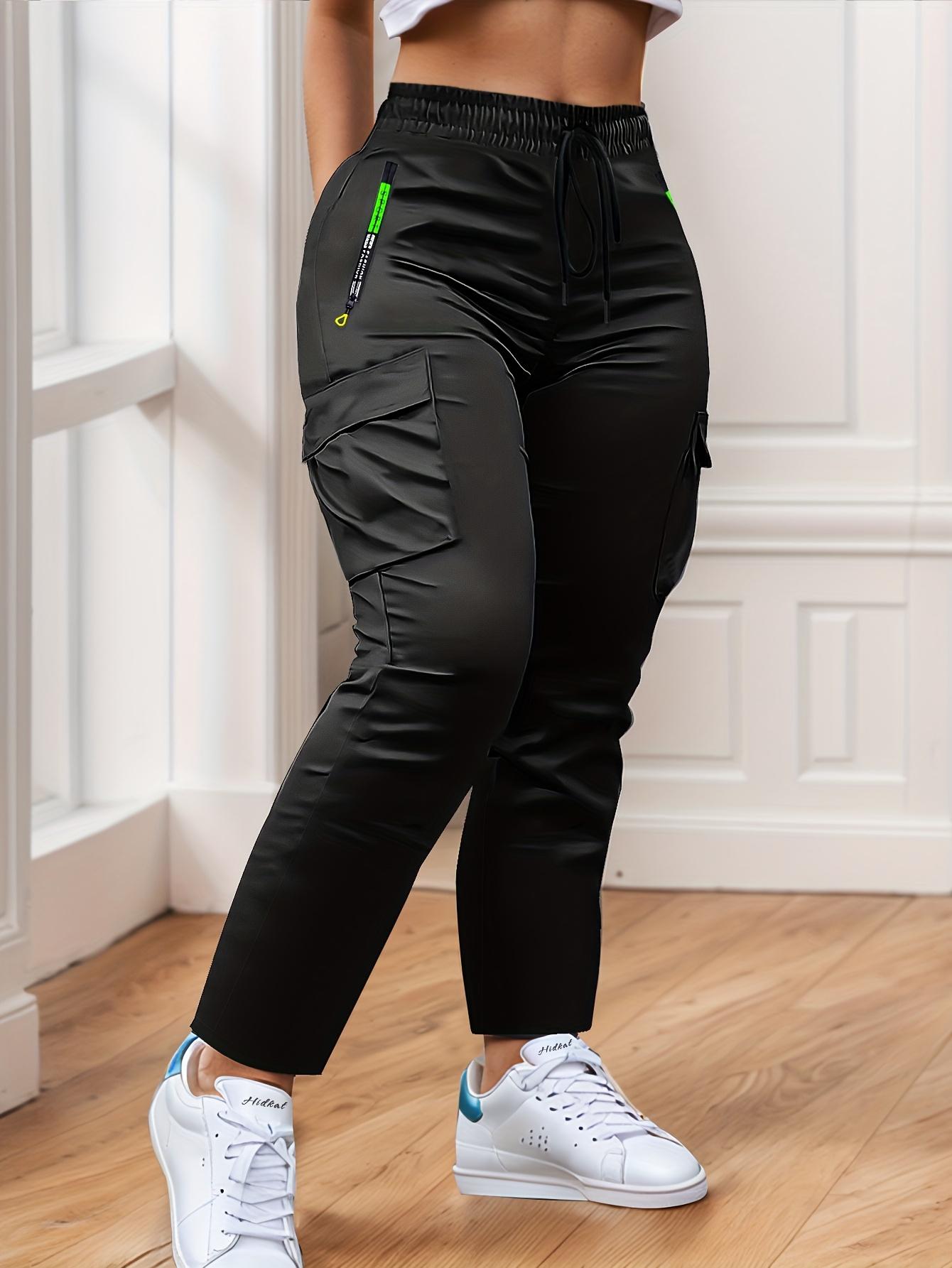 Women's Utility Cargo Pants With Zipper Pockets