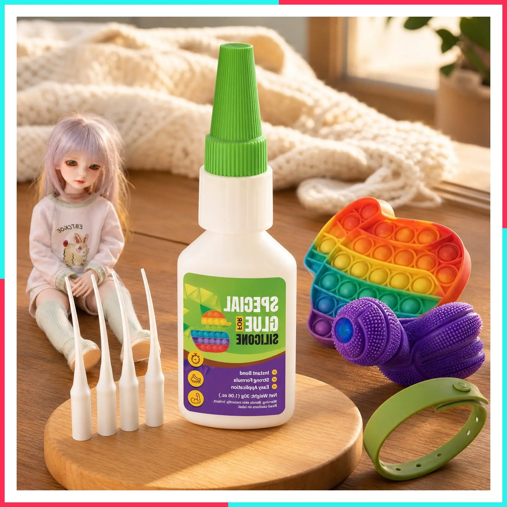 Super Clear Silicone Glue 20g - Strong Bond Adhesive with Precision Tips