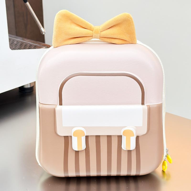 Kindergarten and primary school student backpack with sweet bow, lightweight eggshell double-shoulder bag for boys and girls, new trendy children's backpack