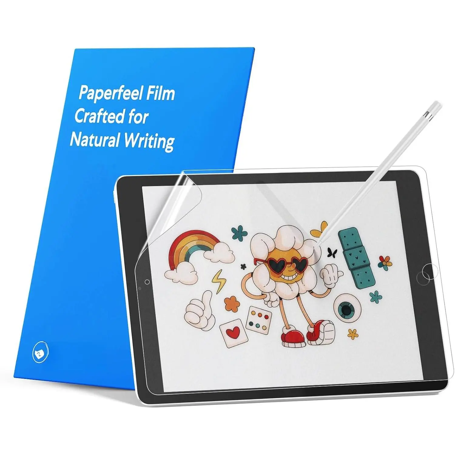 2 Pack Paperfeel Screen Protector Compatible with iPad 9th/8th/7th Generation (10.2 Inch, 2021/2020/2019), Crafted for  Writing, Anti Glare with Easy Installation Kit