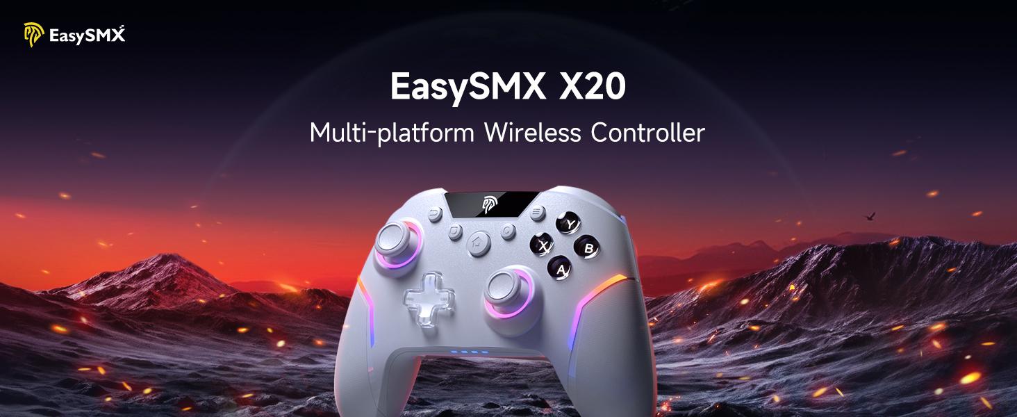 EasySMX X20 Wireless Gaming Controller - Hall Effect Stick & Triggers ...