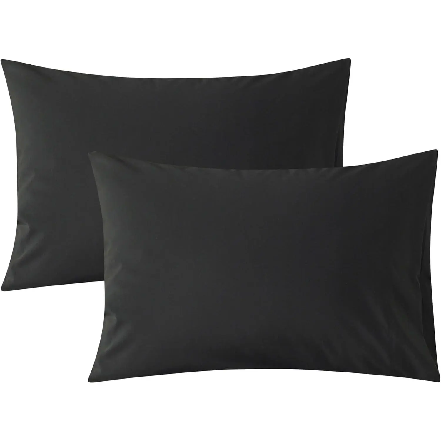 Size Pillowcases Set of 2, 20x30  Pillow Case with Envelope Closure, Soft & Breathable Pillow Covers for Bed, Black