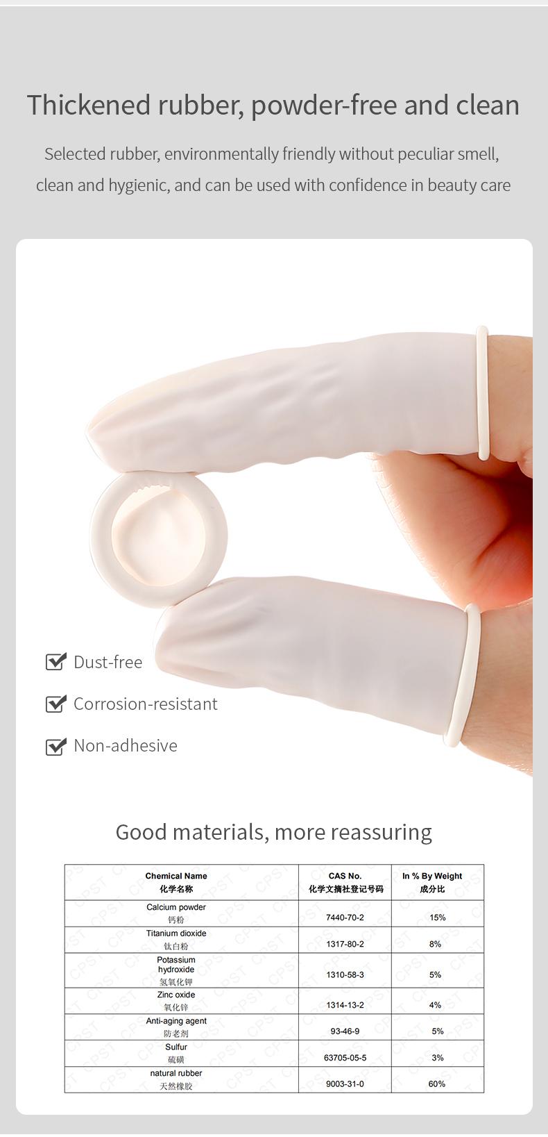 FaSoLa disposable rubber finger covers are non-slip, wear-resistant, and provide hand protection. They are highly elastic and allow touch-screen use, offering flexible dexterity