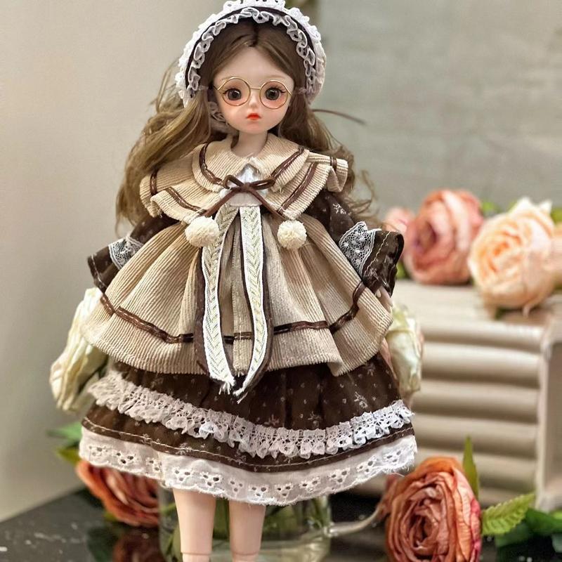 30cm Bjd Doll DIY Toys With Clothes Long Hair High Heel Princess Dress Up Doll Baby Girl  3D Eyes Beautiful Princess Accessories
