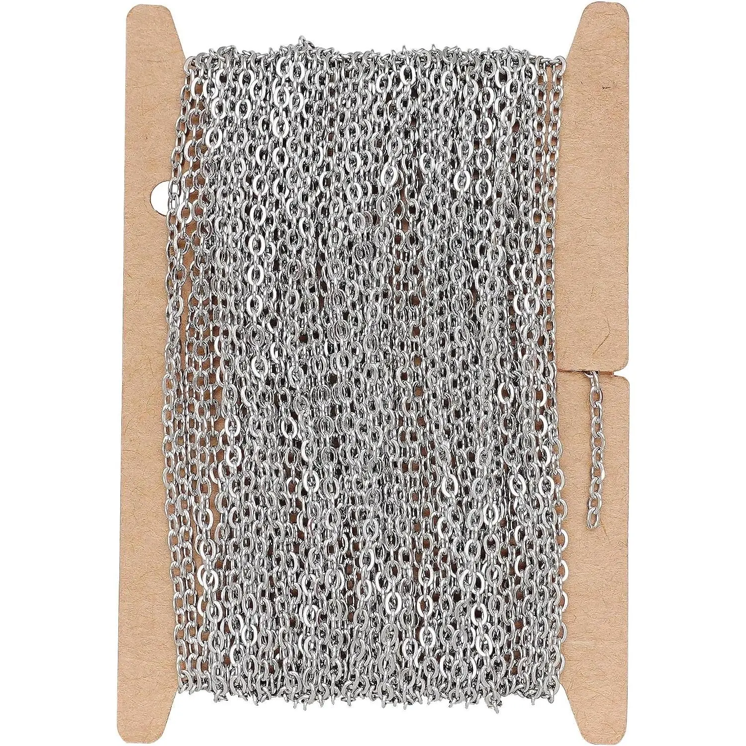 32.8- Width 1.6mm Stainless Steel  Chains, Welded Permanent Craft Chains for Necklace Bracelet Earring  Making