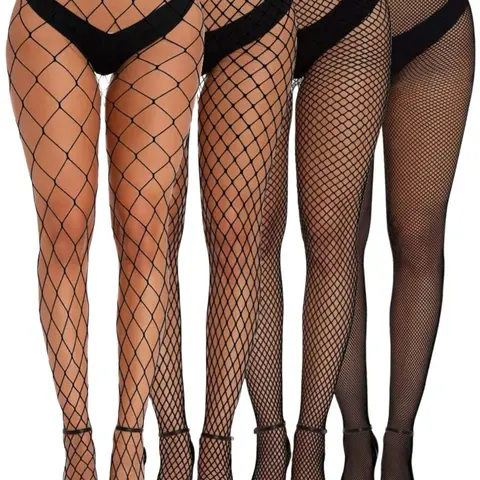 4 Pcs Women's Fishnet Stockings, Tights, Sexy Style Pantyhose, Underwear, Ultra-Thin Fit, Perfect for Holidays & Parties, All-Season Wear, Boost Confidence
