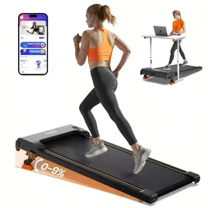 Tiltable treadmill, 300 pounds, portable home office walking pad, with remote control, convenient and practical, can be placed under the desk as a compact walking pad