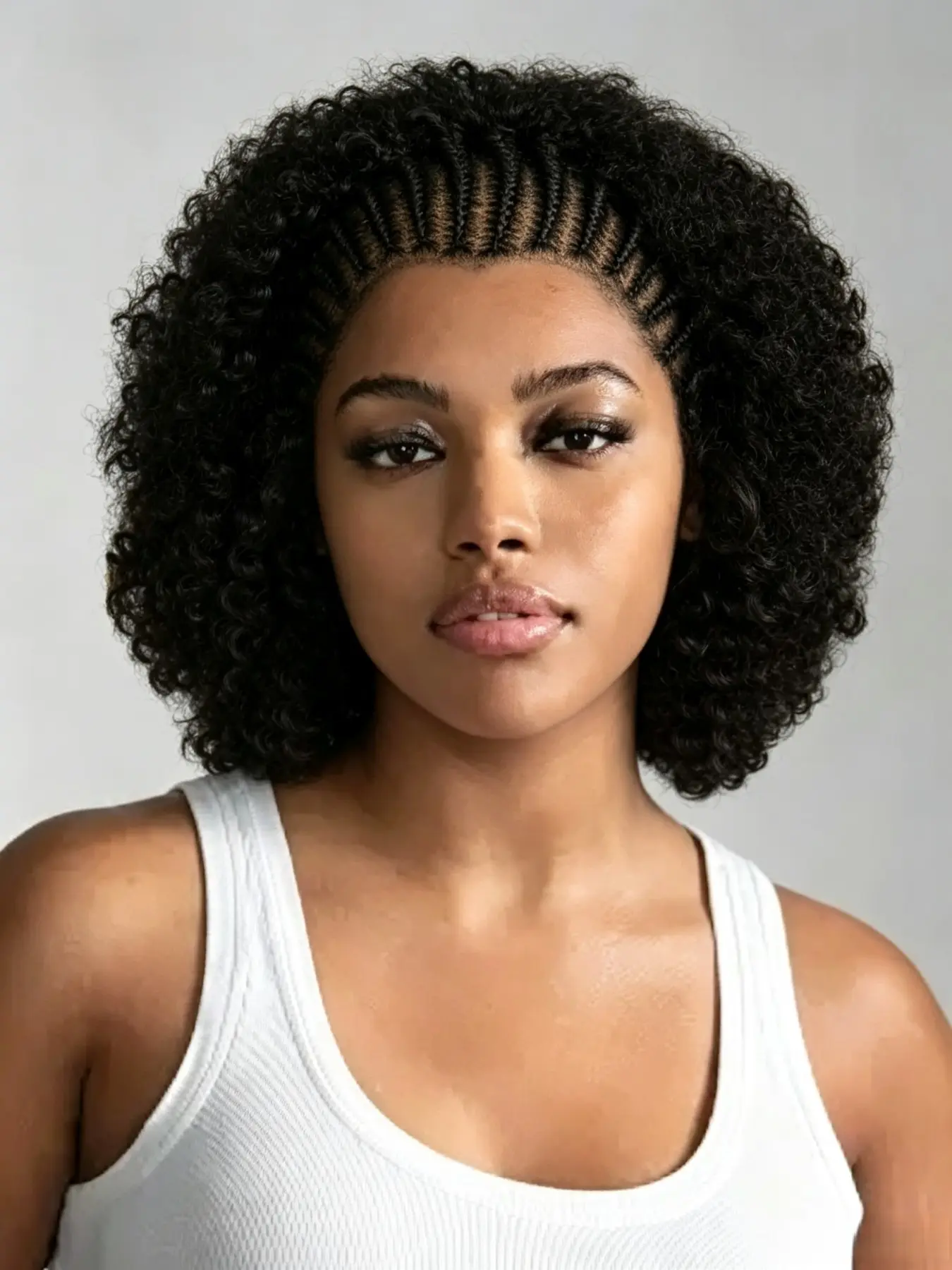 Short Vertical Braid Wig, 8 Inch 1b Color, Breathable Net Cap, Tangle-Free & No Shedding, Comfortable Hair Accessory for Daily Use