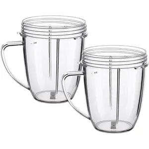 Replacement Parts Cups, Compatible with Nutribullet Blender 600W & 900W (2 18oz mugs)
