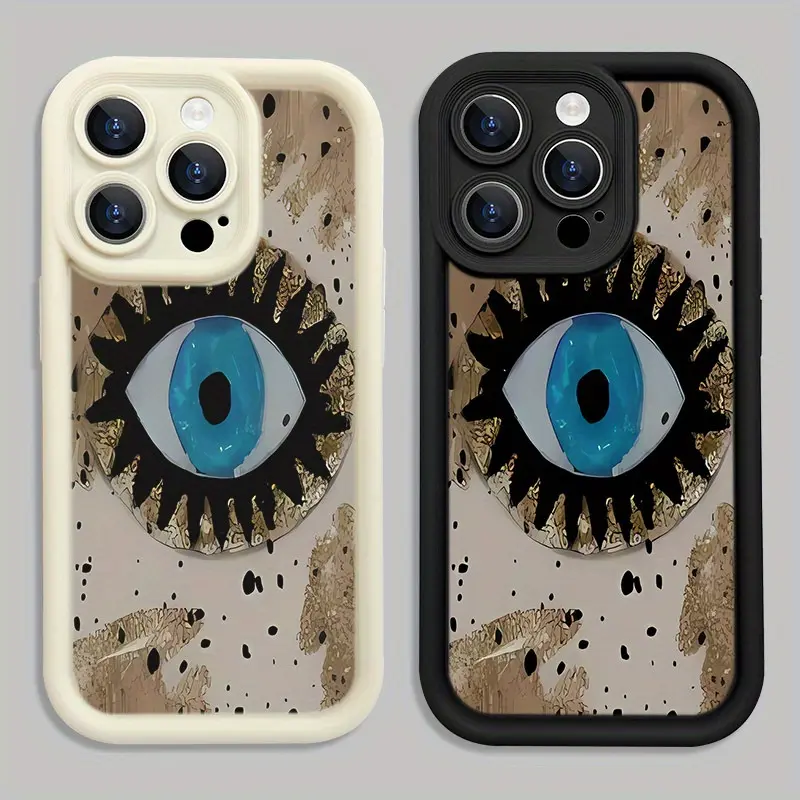 Fantasy blue eye art phone shell B504 for iPhone 16/15/14/13/12/11/Plus/Pro/Pro Max Series - Shockproof Case, Stylish Design