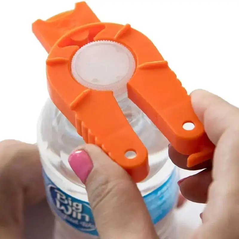 Multifunctional Plastic Kitchen Utensil Opener - Water Bottle Gripper, Jar Lid Remover, Pull Tab & Soup Can Opener for Seniors with Weak Hands, Utensils