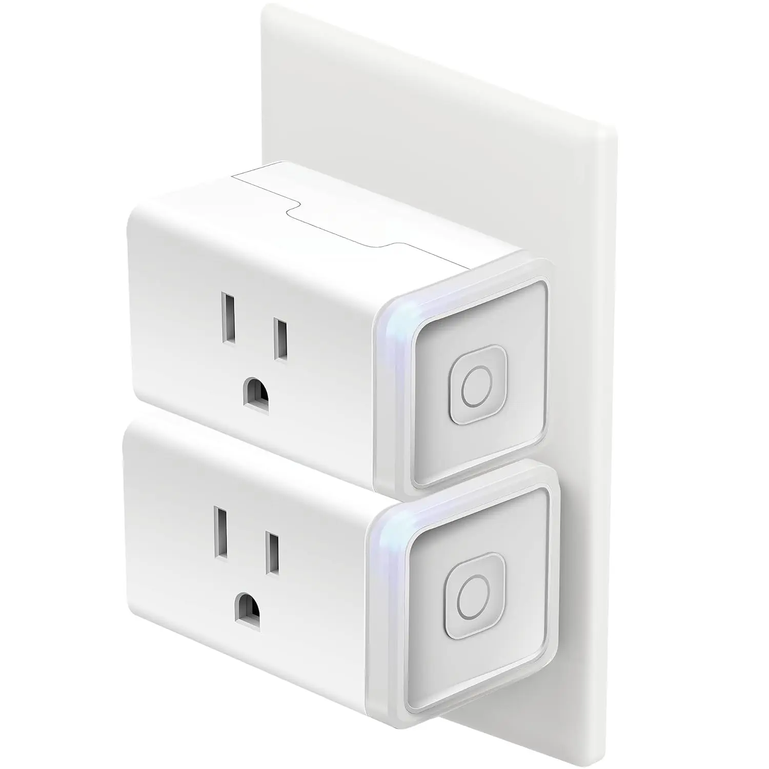 Smart Plug HS103P2, Smart Home Wi-Fi Outlet Works with Alexa, Echo, Google Home, No Hub Required, 15 Amp,UL Certified, (Pack of 2) White