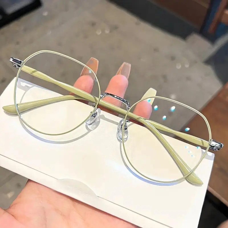 Unisex Fashion Statement Frame Glasses for Adults - Classic Round Full Rim, Ultralight Alloy, UV Protection, Natural Lens, Stylish Office & Daily Wear Eyewear Accessories, Stylish Accessories, Lightweight, Eyeglass Frames