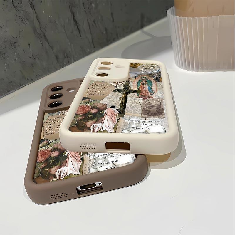 Mary ofthe Cross Soft&Flexible TPU Silicone Phone Case For Galaxy S26 Ultra S25 Edge S24 FE S23 S22 S21 Plus A13 A14 A15 A16 A17 A33 A34 A35 A36 A52 A53 A54 NOTE20 Durable|Shockproof|Full Camera Protection|Anti-Fingerprint