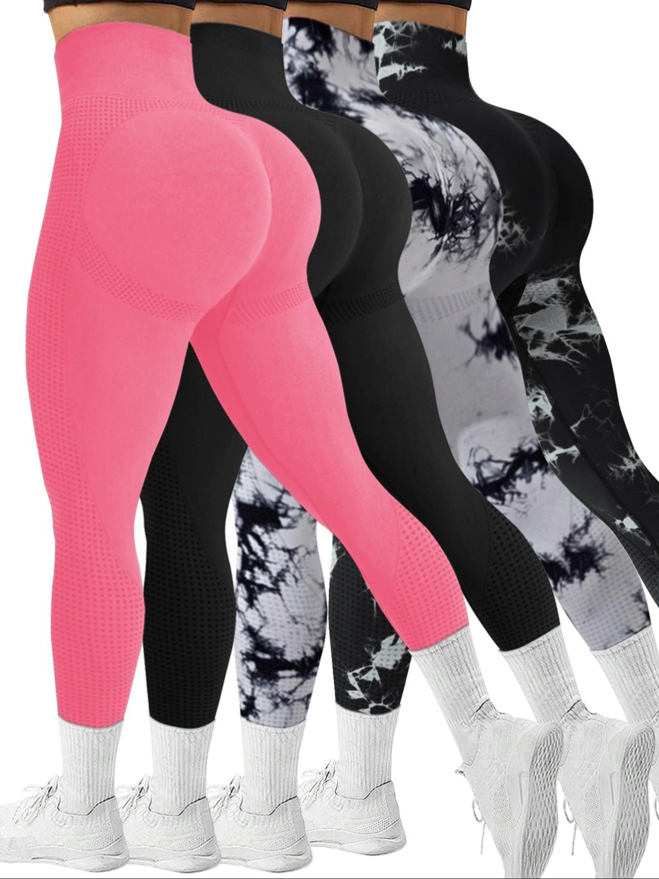 Women's Tie Dye Print, Casual Comfy Breathable Seamless Athletic Stretchable Fitness Skinny High Waist Tummy Control Pants for Yoga Gym Workout Running, Athleisure Fitness Leggings, Ladies Sportswear for All Seasons