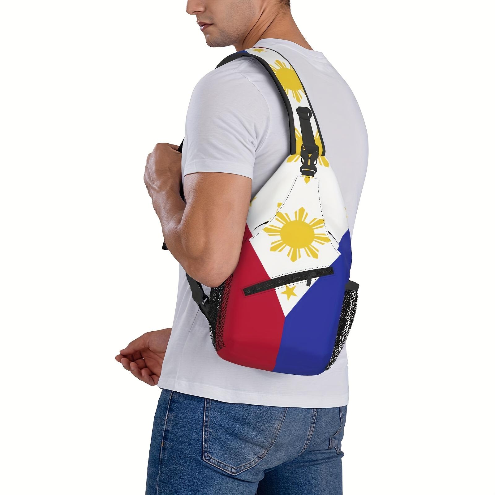 Crossbody Chest  Hiking Flag Of The Philippines Shoulder  Folding Large Capacity Fashion Durable Can Be Used For Shopping, Work, Leisure Travel Beach  Fishing  Travel Accessories Must Have  For School Back Christmas Gifts bag backpack