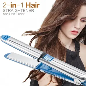 2-in-1 Straightener & Curler, Multi Functional Styler, Hair Styler, fast heating, LCD display, fast temperature adjustment, suitable for home and salon use, the best holiday gift
