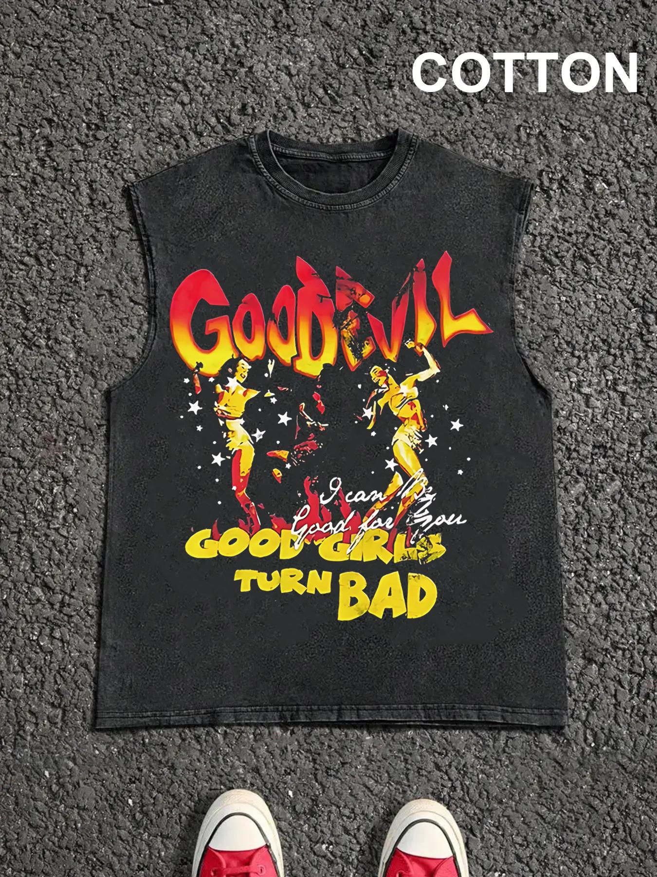 Men's Vintage Graphic Print Round Neck Tank Top, Casual Sleeveless Fitted Top for Summer, Men's Top for Daily Wear