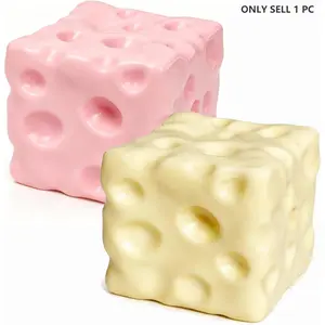 Squeeze Cheese Squishy, Soft Novelty Slow Rising Sensory Toy, Stress & Anxiety Relief Fidget Toy, Comforting Texture