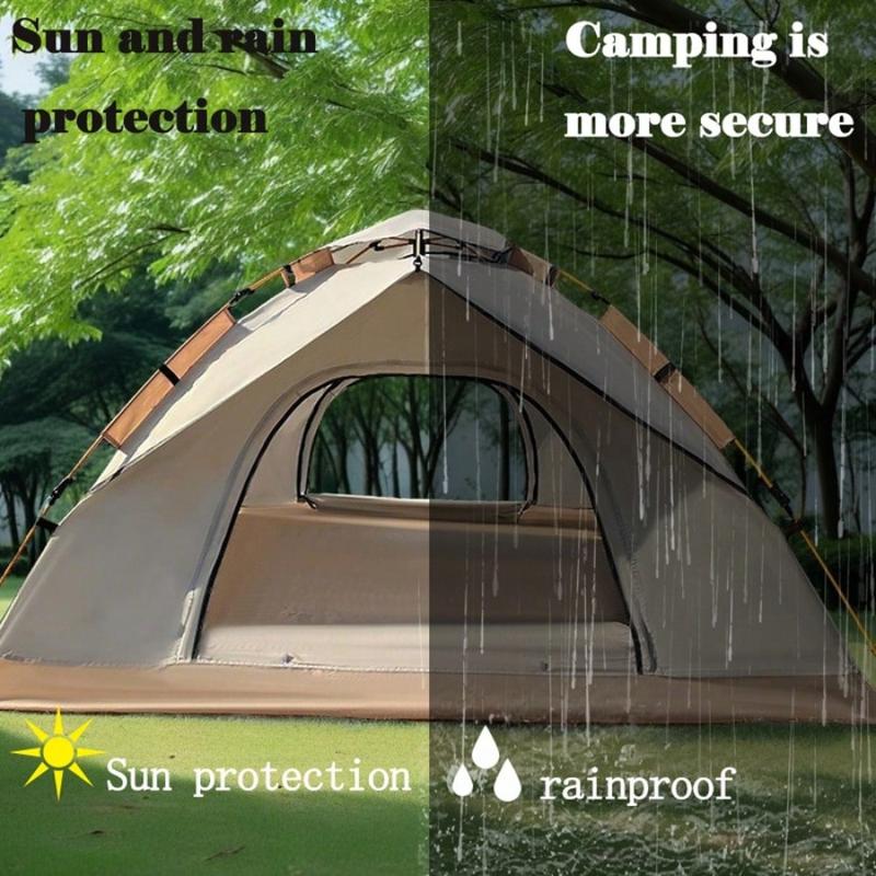 Extra-Large Tent With Mesh Screen, 4-Person (White), Lightweight Family Tent|Quick Setup For Park Picnics