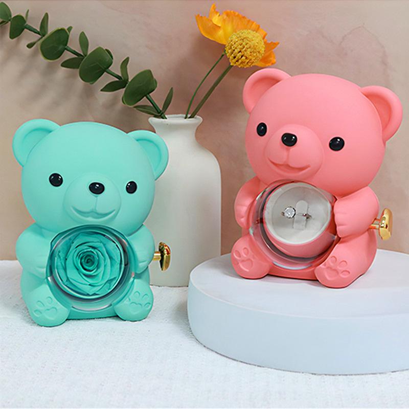 Valentine's Gift - Cute Rose Bear, Flowers & Rhinestones, Ideal for Mom's Birthday, Wife's Anniversary, Expressing Love & Eternal Roses Valentine's Gift - Cute Rose Bear, Flowers & Rhinestones, Ideal for Mom's Birthday, Wife's Anniversary, Expressing Love & Eternal Roses