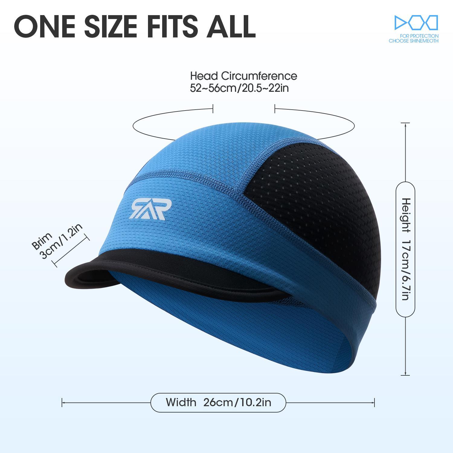 Breathable Sweat-wicking Cycling Running Baseball Hat, Quick Drying Hat, 1 Count Short Brim Cooling Helmet Liner Skull Cap, Cycling Running Baseball Hat for Men & Women, Workout Hat, Sports Cap