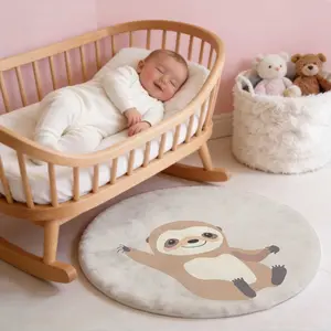 Fluffy Area Rug Perfect For Making Cozy Memories At Home Soft Fluffy Rug Ideal Backdrop For Baby Photos Cute Comfortable Area Rug For Nursery Living Room Bedroom Decor layeredrugs front door