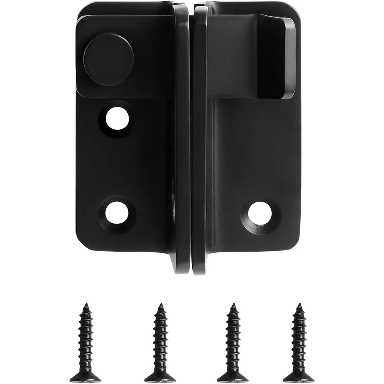 Flip Latch Gate Latch with Padlock Hole, Black-1Pack 2.48"*2.08" | Stainless Steel Barn Door Lock Sliding Door Bolt Latch Safety Door Lock Catch for Toilet Barn Fence Garage Door  Room