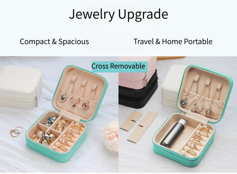Mini Portable Jewelry Storage Case, Small Organizer for Earrings, Rings & Daily Accessories