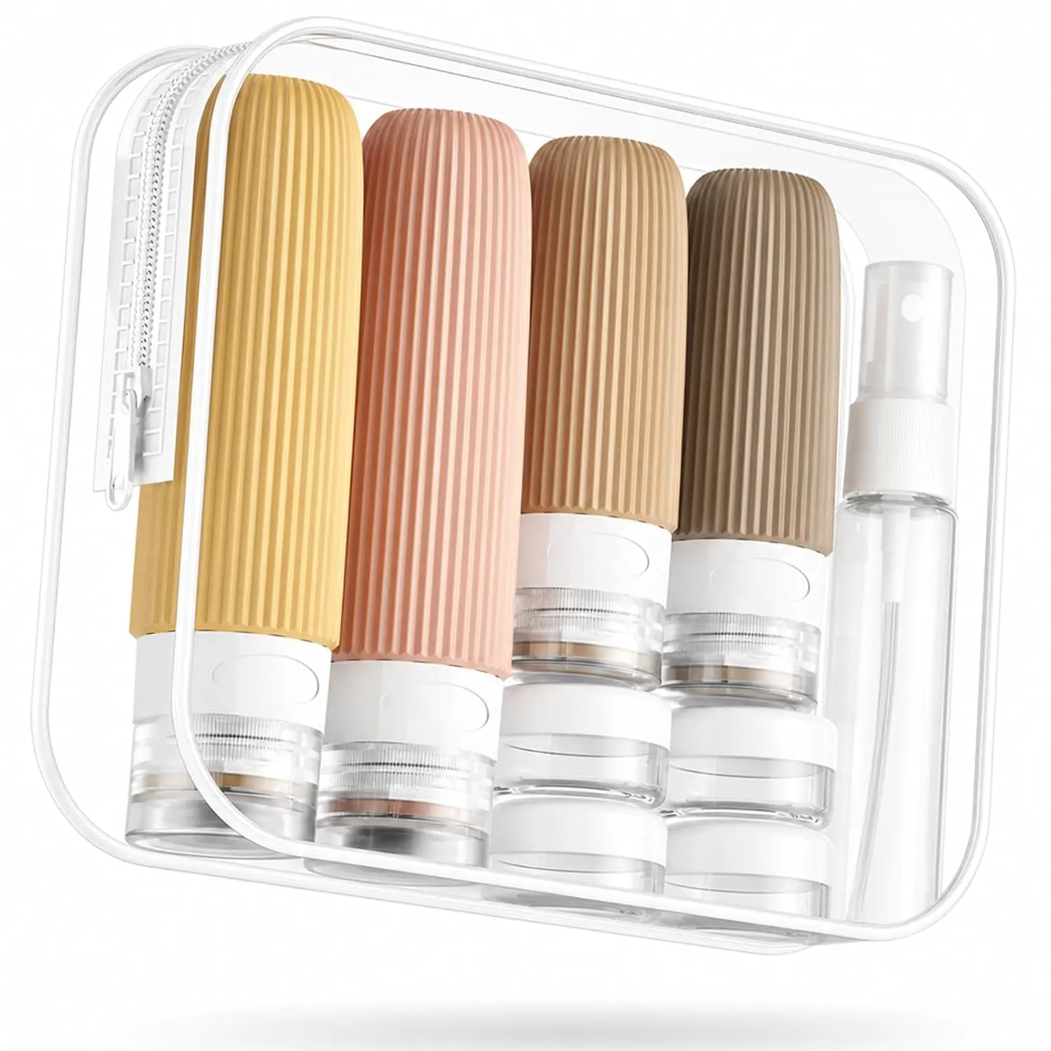 16 Pack Travel Bottles Set, TSA Approved Leak Proof  Squeezable Containers for Toiletries, Refillable Travel Accessories for Conditioner, Shampoo, Lotion &  Wash Accessories