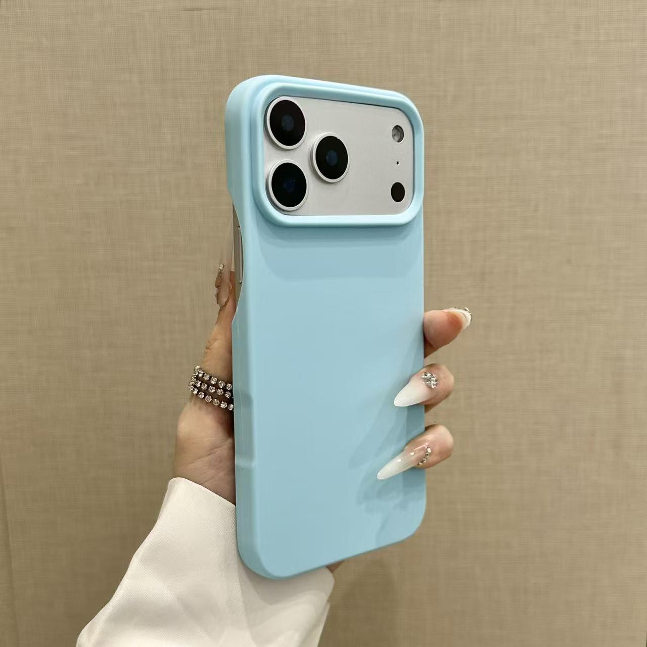 Solid color half-coverage case for iPhone 17 Pro Max, 15/16 Pro, drop-proof, minimalist frosted texture, premium feel, protective case 17.