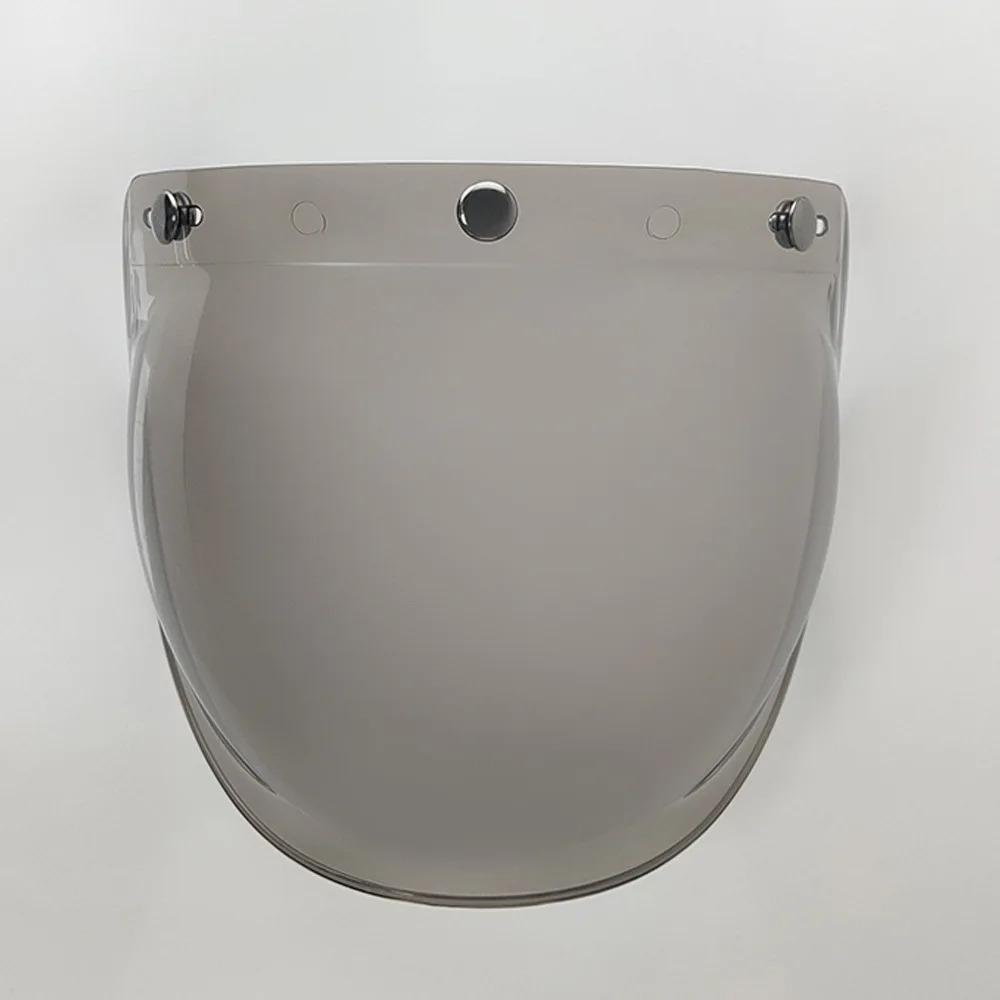 Three Buckle Bubble Visor for Three-Button Helmets Flip-Up Motorcycle Helmet Visor Capacete Lens Visera Cosco Moto Accessories