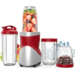 900W Blenders for Shakes and Smoothies, 15- Personal Blender and  Combo for Kitchen, Smoothies Maker with 4  Portable Cup, Nutritious Recipe Red