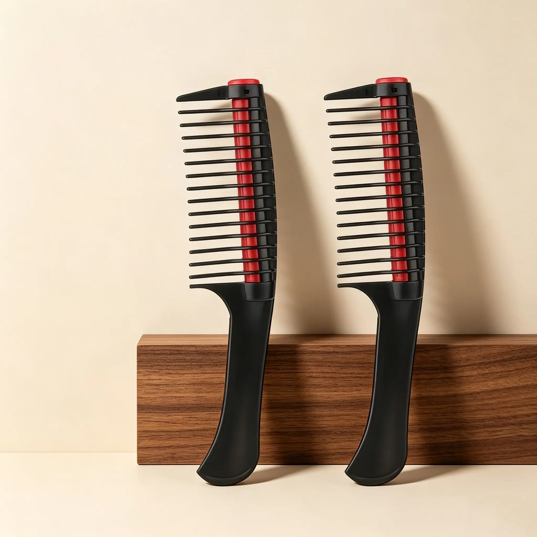 Rotatable Wide Tooth Detangling Hair Comb, Detangler Comb, Anti Static Curly Hair Brush, Professional Barber Salon Styling Comb, Hair Styling Combs for Thick Wavy Afro Hair